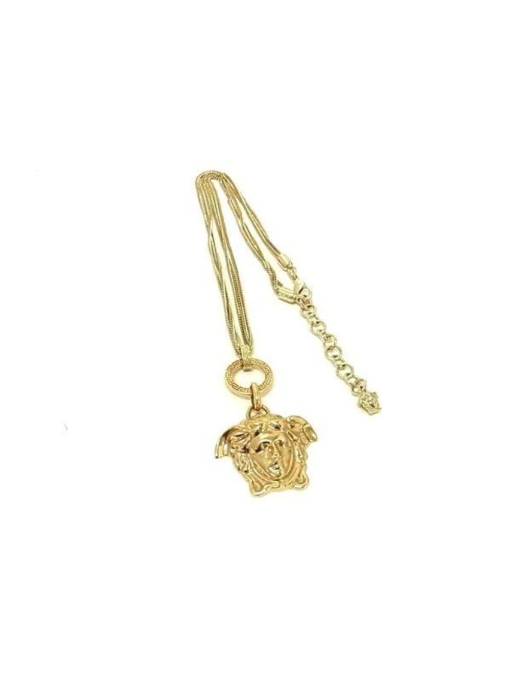 Versace Necklace Medusa Gold Metal 3 Strand